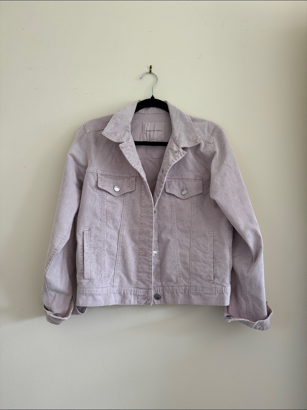American Eagle Outfitters Lavender Corduroy Trucker Jacket